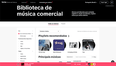 TikTok Biblioteca de Música